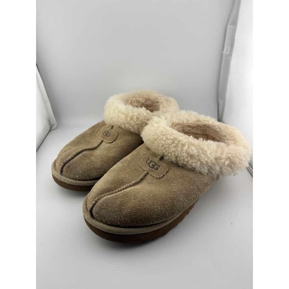 UGG Disquette Suede Platform Slippers Chestnut Brown 1134810 Womens 7